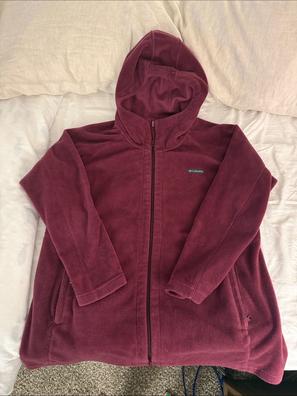 Columbia Women's Hooded Fleece Jacket - Wine